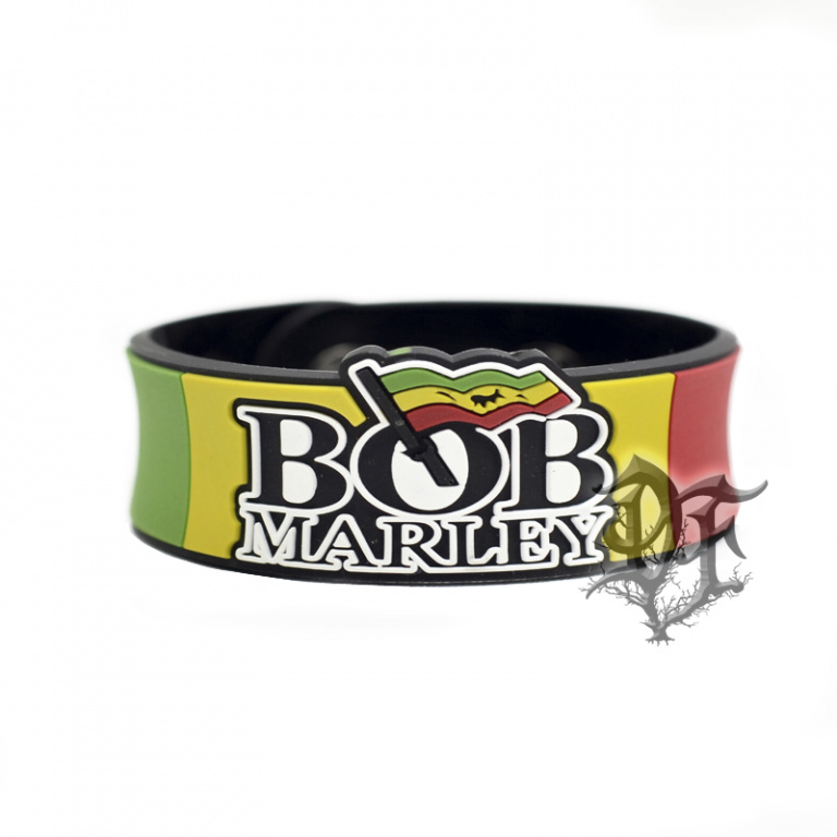 картинка Браслет Bob Marley силиконовый цветной от магазина Darkforest