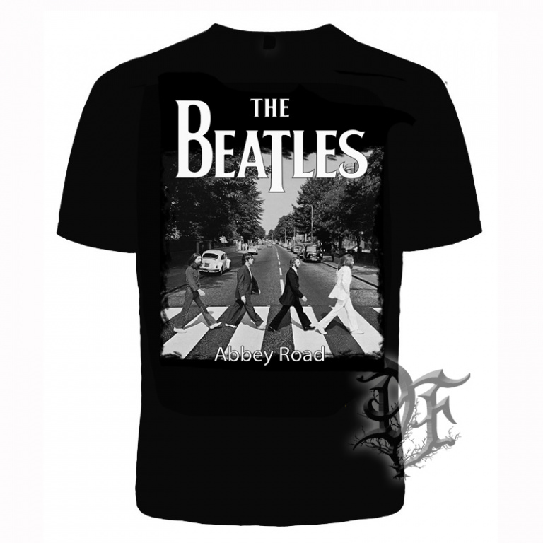 Футболка Beatles Abbey Road черно белая