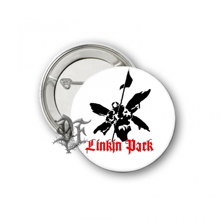 Значок Linkin Park белый