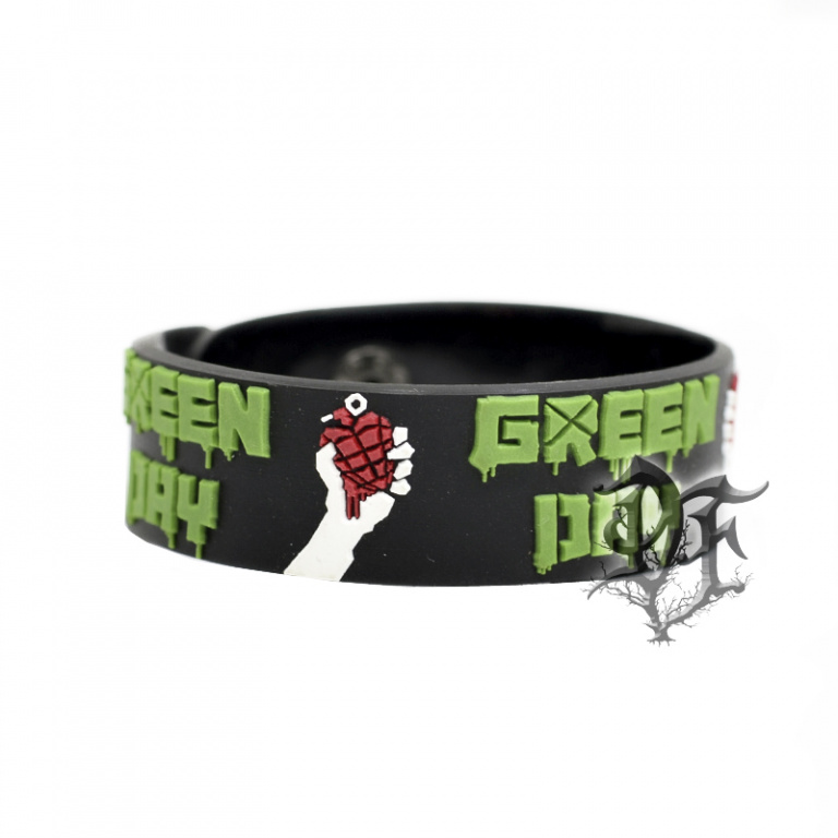 картинка Браслет Green Day силиконовый зеленый от магазина Darkforest