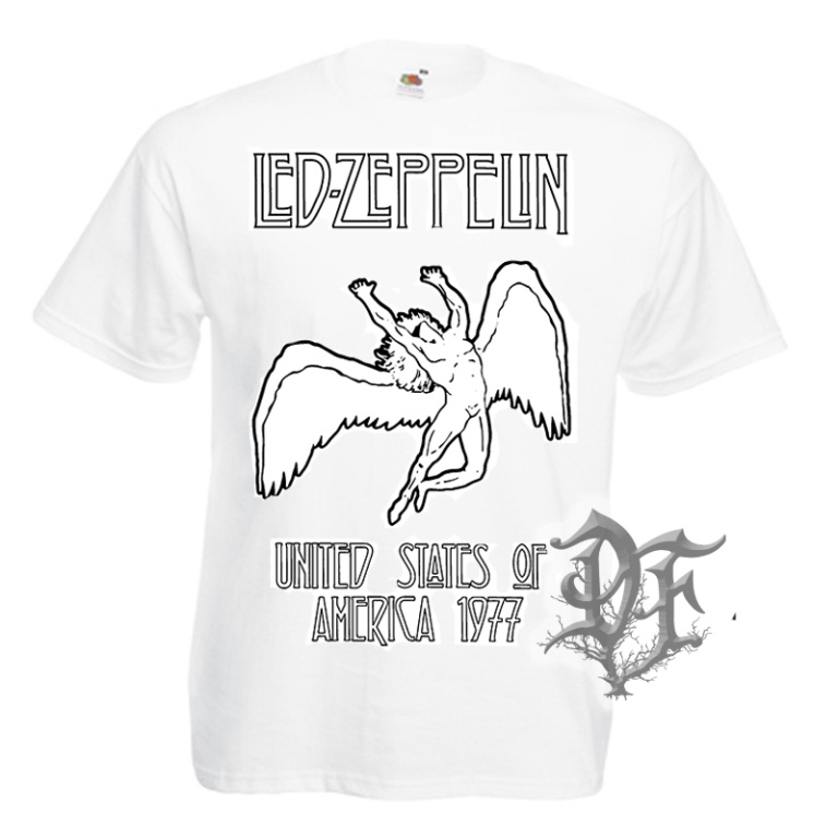 картинка Футболка Led Zeppelin белая от магазина Darkforest