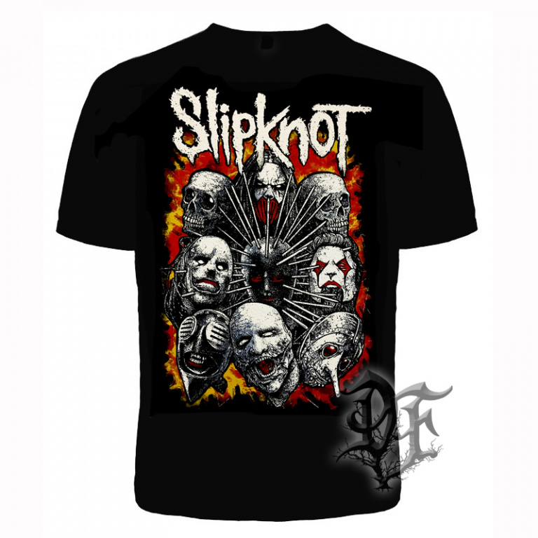 картинка Футболка Slipknot в огне от магазина Darkforest