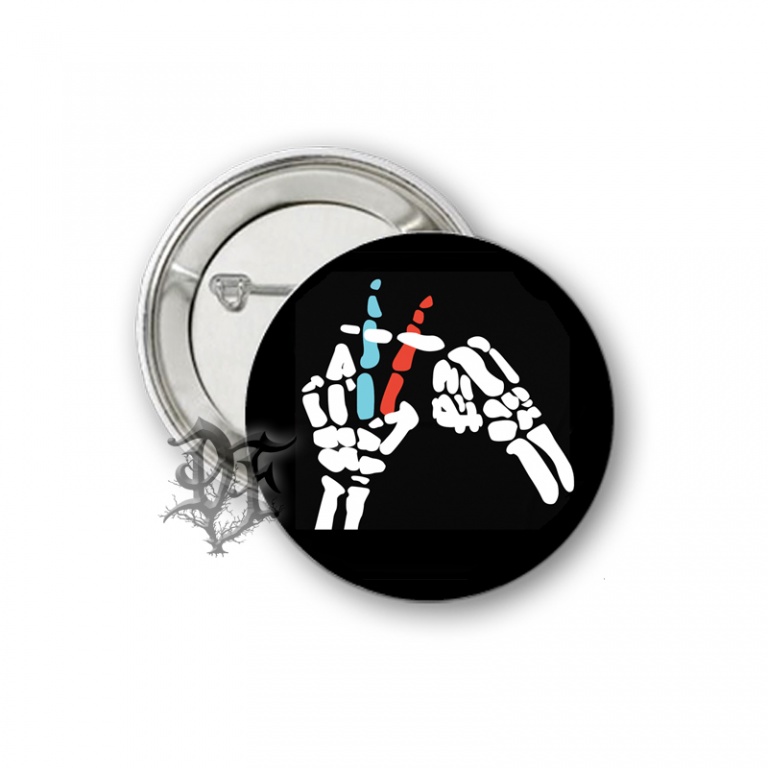 картинка Значок Twenty One Pilots скелеты рук от магазина Darkforest