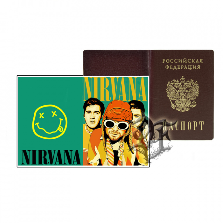 Обложка для паспорта Nirvana рисунок