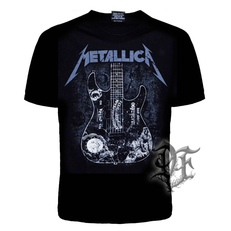 Футболка Metallica синяя гитара