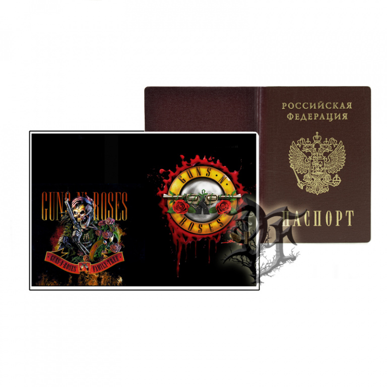 Обложка для паспорта Guns n Roses логотип