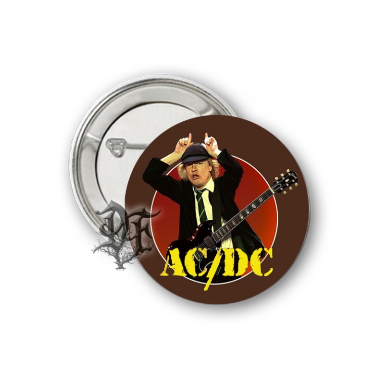 Значок AC/DC чел