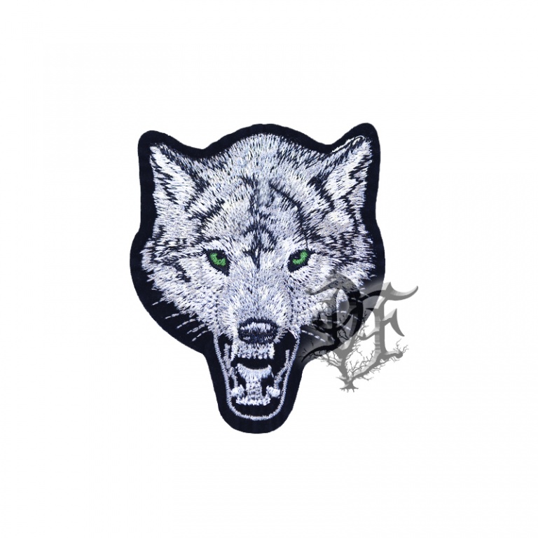 картинка Нашивка Волк с зелеными глазами от магазина Darkforest