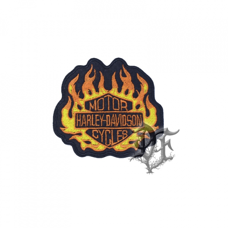 картинка Нашивка Harley Davidson огонь от магазина Darkforest