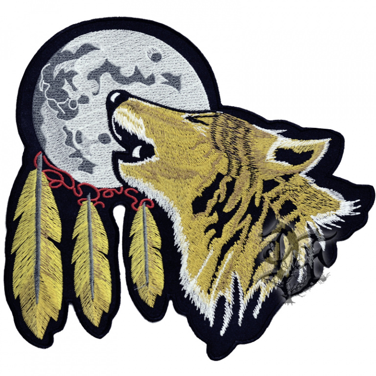 картинка Нашивка Волк с луной от магазина Darkforest