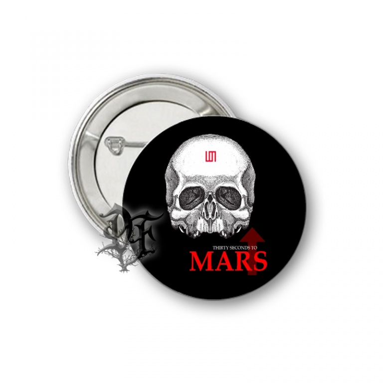 картинка Значок 30 Seconds to Mars череп от магазина Darkforest