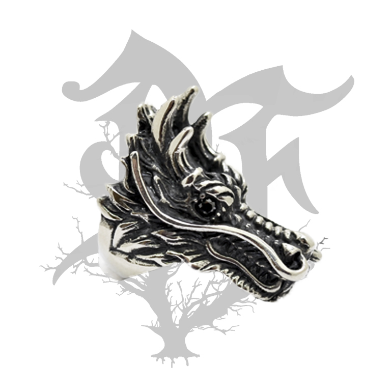 картинка Кольцо голова дракона от магазина Darkforest
