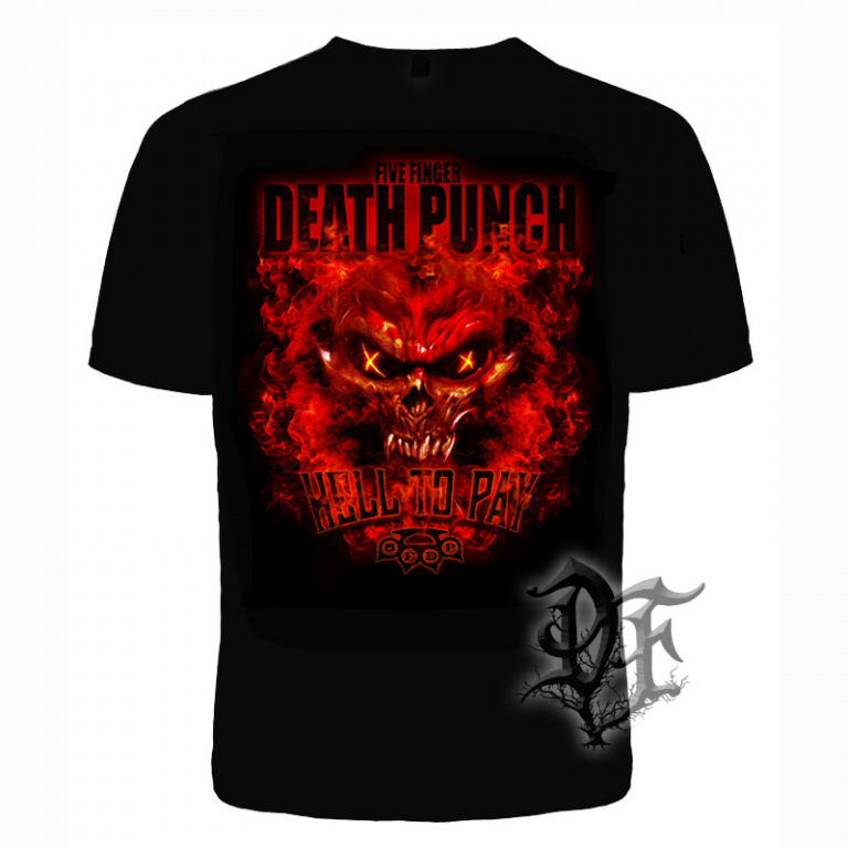 картинка Футболка Five Finger Death Punch череп красный от магазина Darkforest