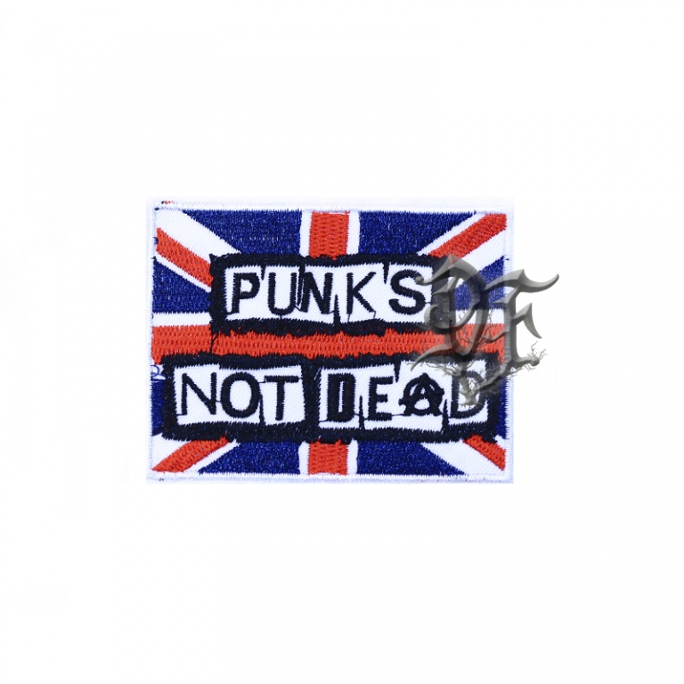 картинка Нашивка Punks not dead с британским флагом от магазина Darkforest
