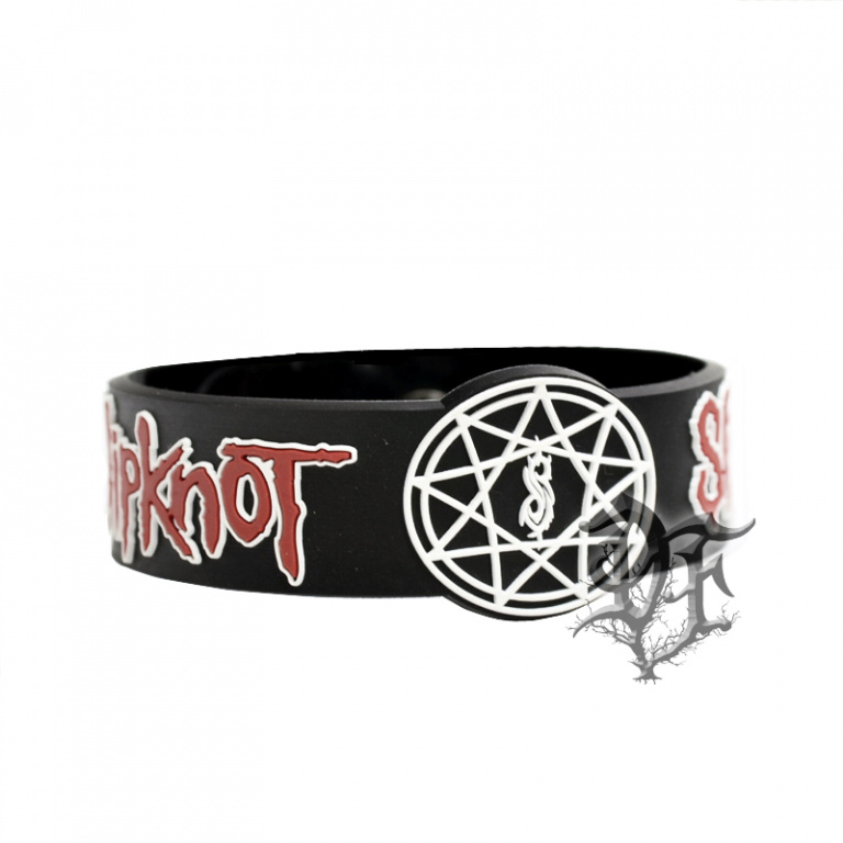 картинка Браслет Slipknot logo силиконовый от магазина Darkforest