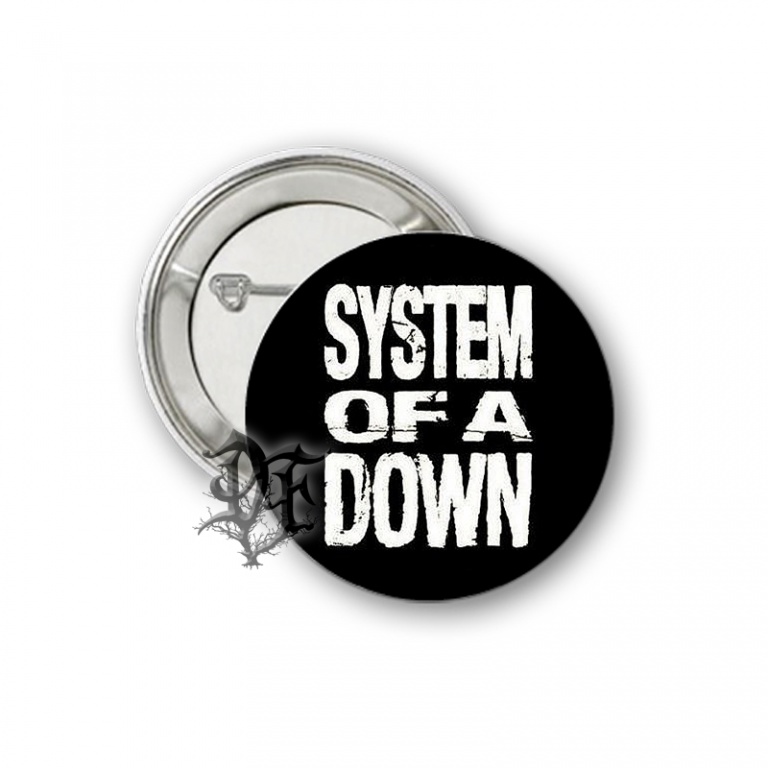 Значок System Of A Down надпись