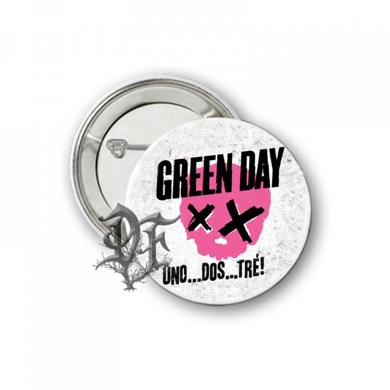 картинка Значок Green Day uno dos tre! от магазина Darkforest