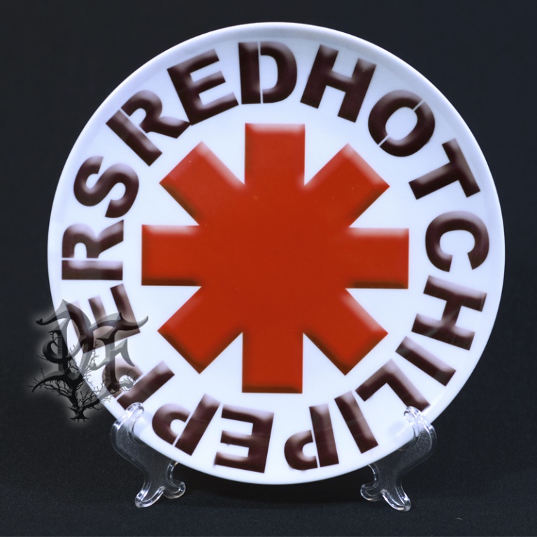 Тарелка Red Hot Chili Peppers логотип