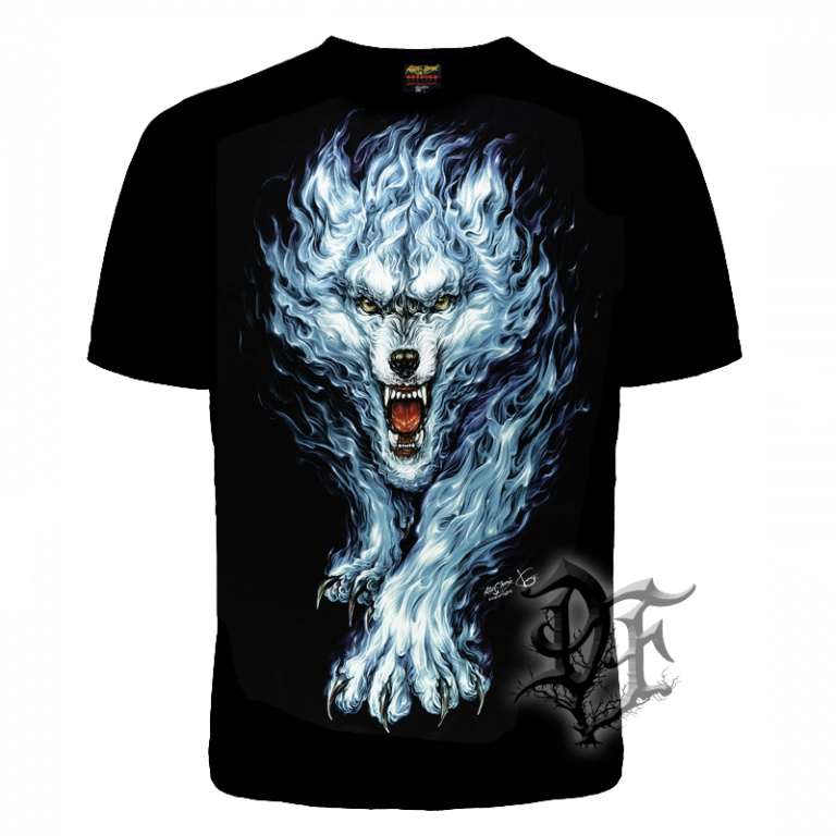 картинка Футболка Волк в синем пламени от магазина Darkforest