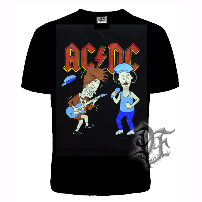 Футболка AC/DC черная Бивис и Баттхед