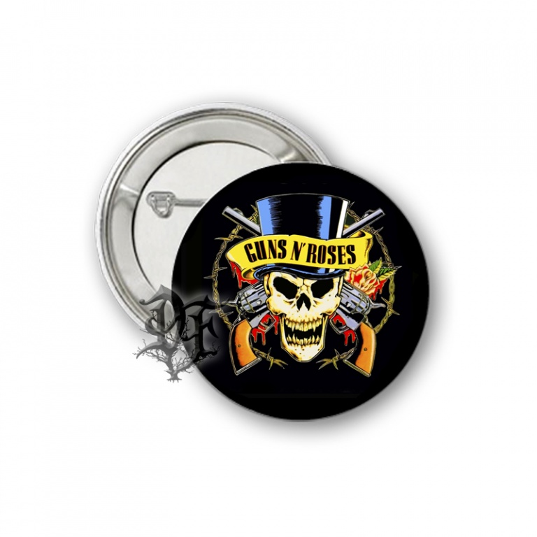 картинка Значок Guns N' Roses череп от магазина Darkforest