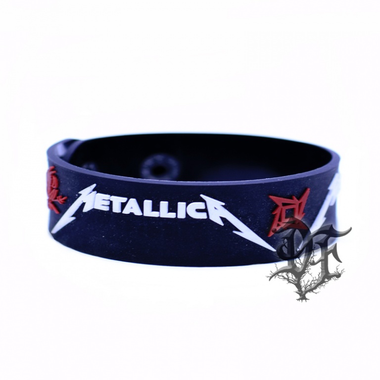 картинка Браслет Metallica силиконовый надпись от магазина Darkforest