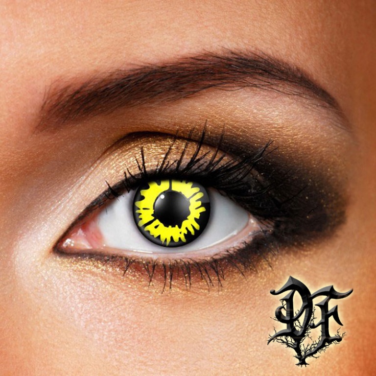 картинка Линзы Crazy желтые глаза волка 2 шт от магазина Darkforest