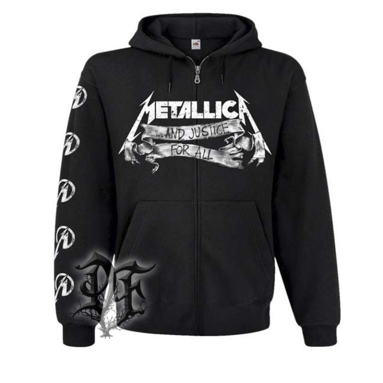 картинка Балахон Metallica белая надпись от магазина Darkforest