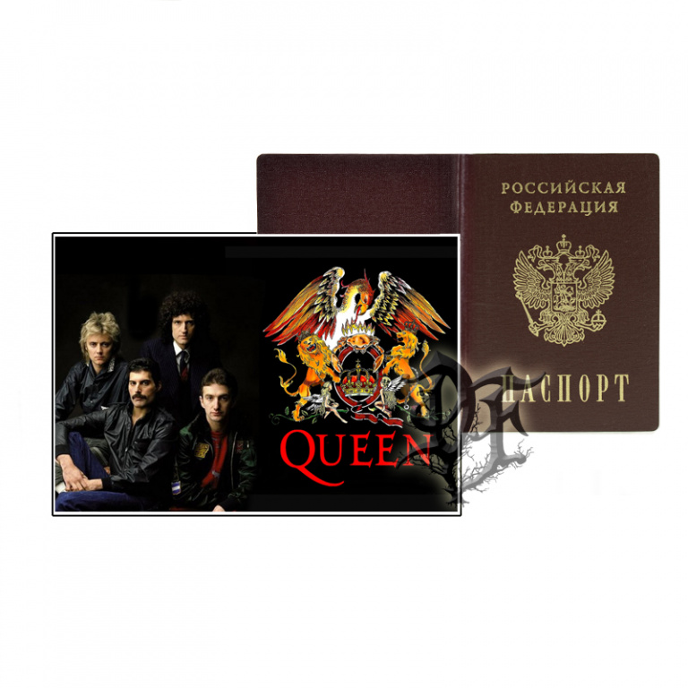 Обложка для паспорта Queen логотип