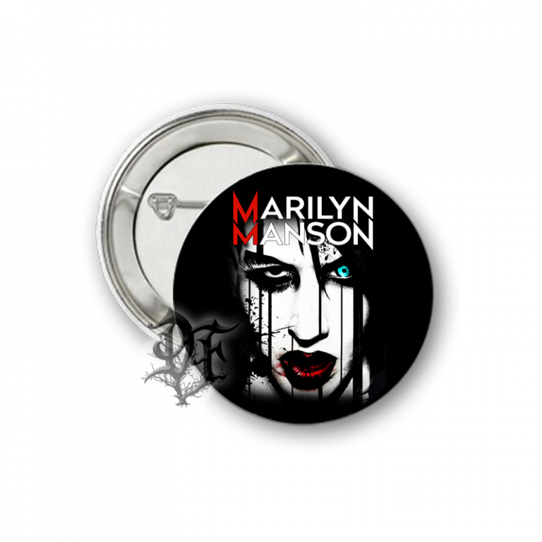 картинка Значок Marilyn Manson лицо от магазина Darkforest
