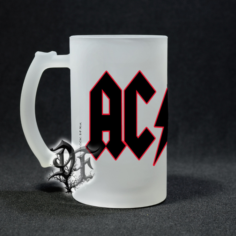 Кружка пивная AC/DC черно красная
