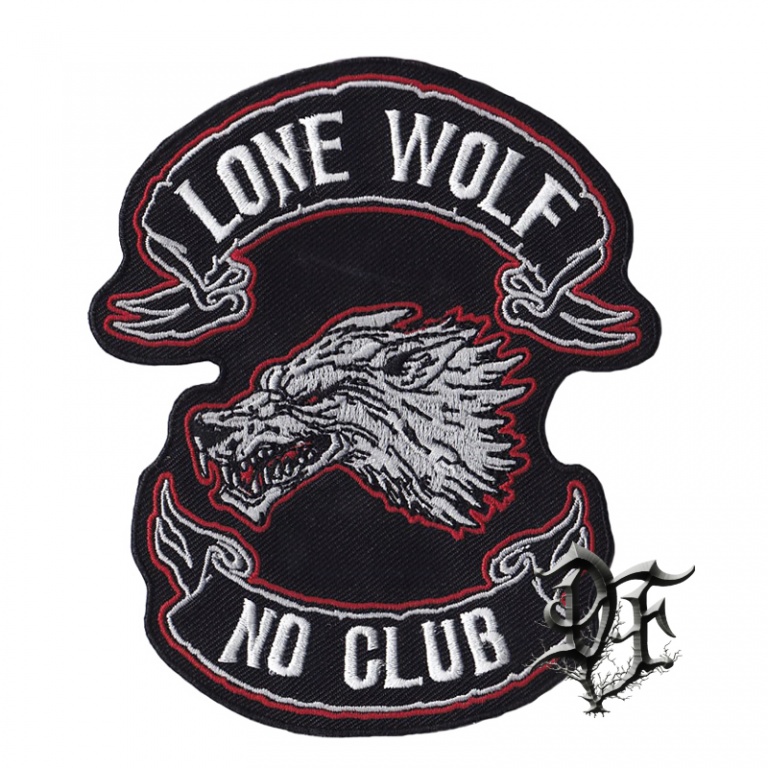 картинка Нашивка Волк Lone Wolf большая от магазина Darkforest
