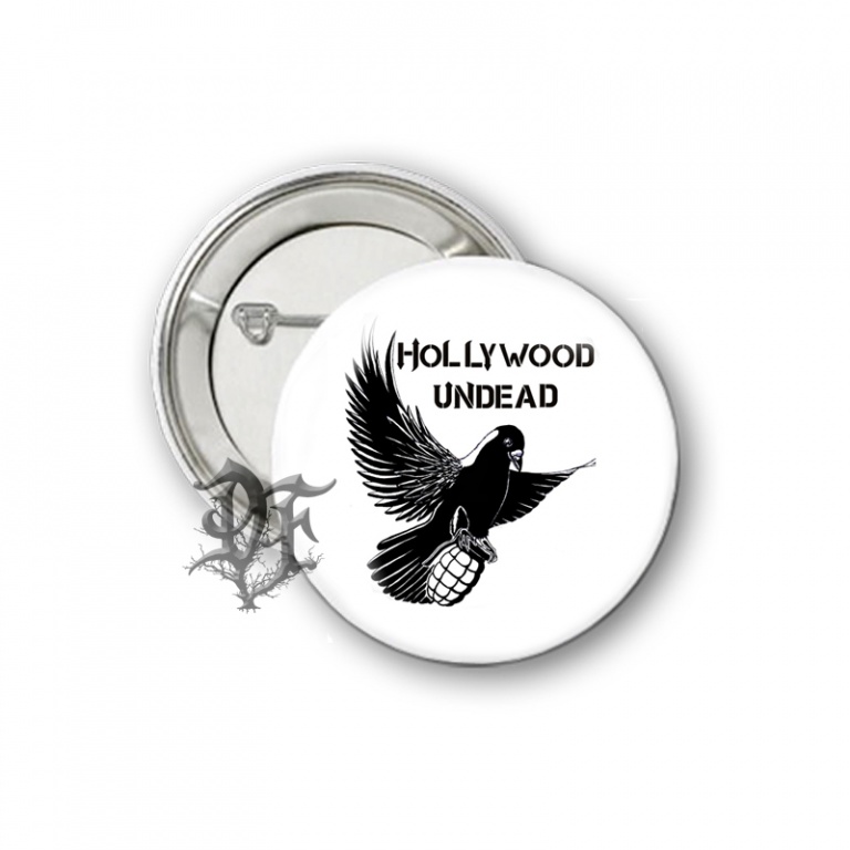 Значок Hollywood Undead белый