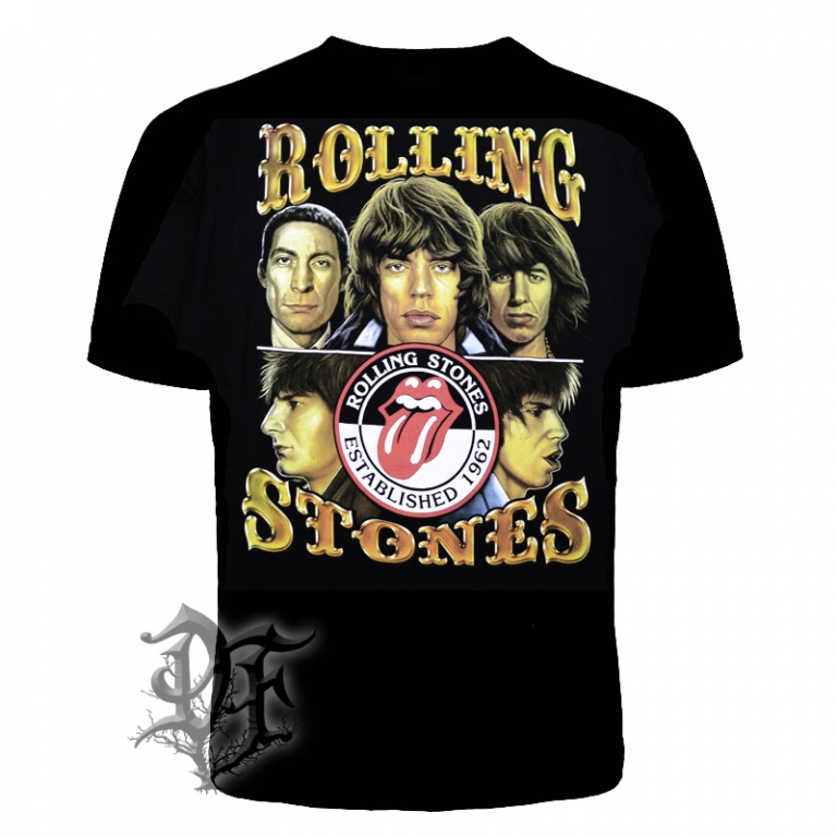 Футболка Rolling Stones группа с логотипом