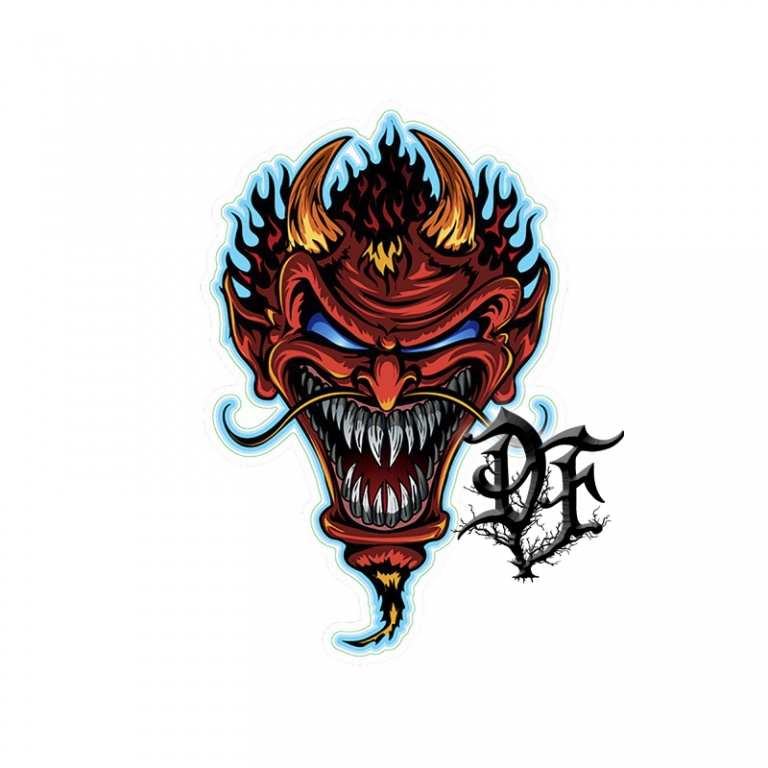 картинка Наклейка Дьявол с зубами от магазина Darkforest