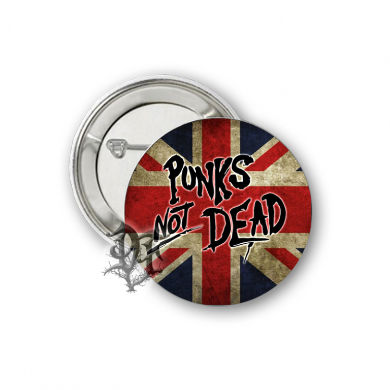 картинка Значок Punks not Dead британский флаг от магазина Darkforest