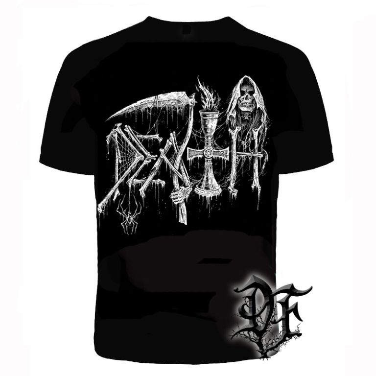 Футболка Death черно-белая