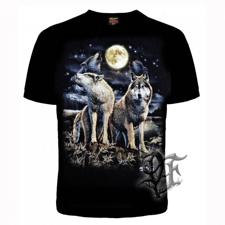 картинка Футболка Волки с тенями от магазина Darkforest