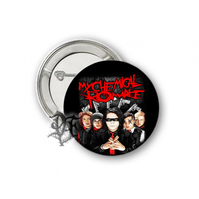 картинка Значок My Chemical Romance красная надпись от магазина Darkforest