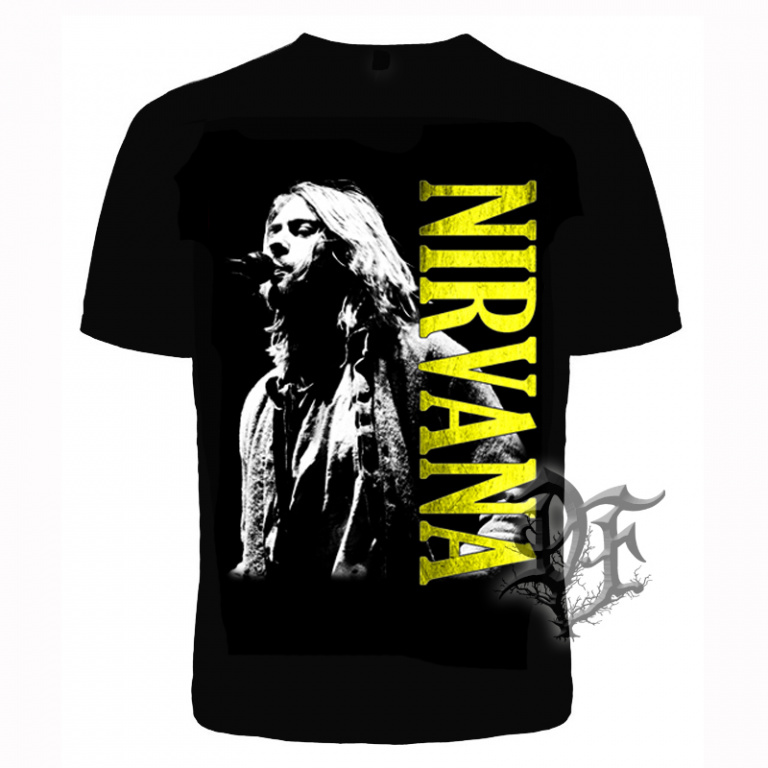 картинка Футболка Nirvana Kurt Cobain с микрофоном от магазина Darkforest