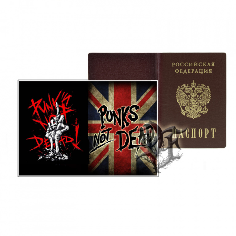 Обложка для паспорта Punks Not Dead
