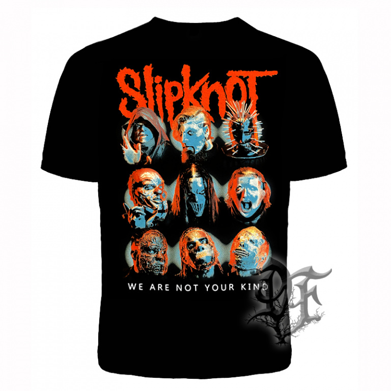 картинка Футболка Slipknot цветные маски от магазина Darkforest
