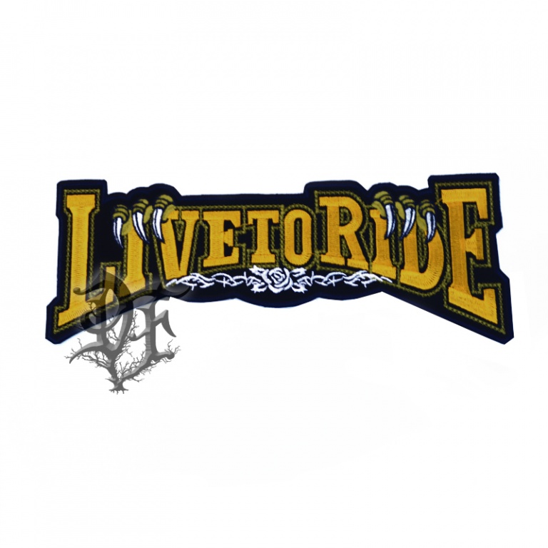картинка Нашивка на спину Liveto Ride желтый от магазина Darkforest