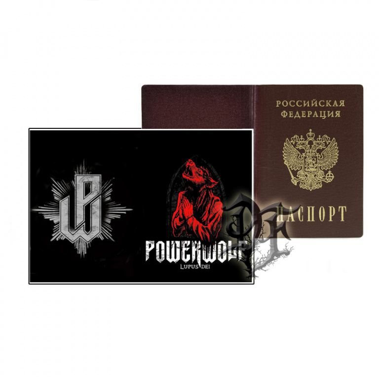 Обложка для паспорта Powerwolf логотип