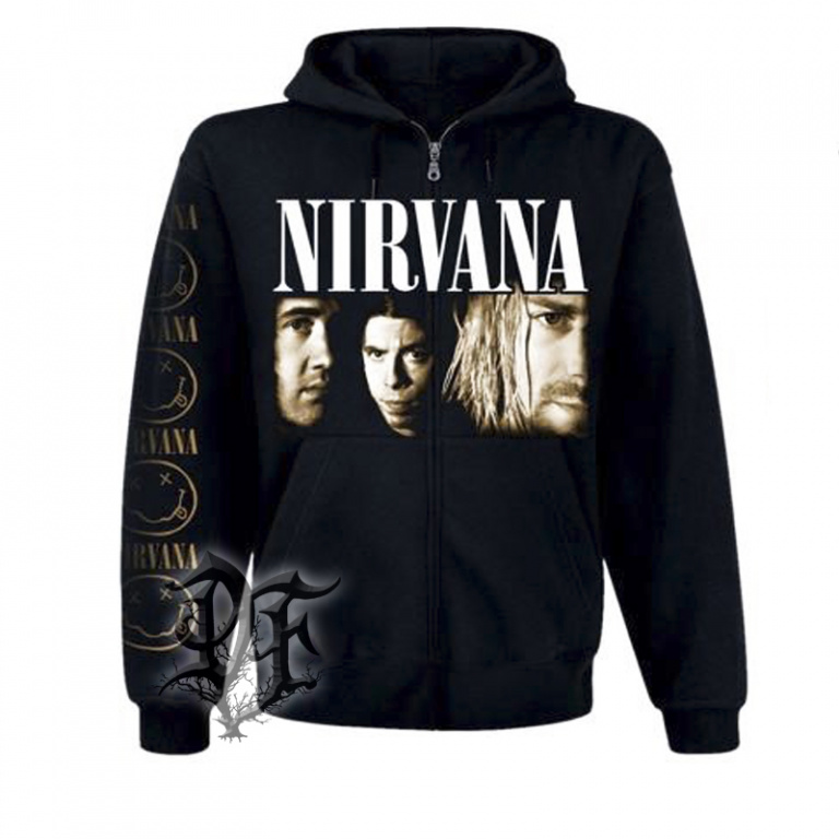картинка Балахон Nirvana надпись с группой от магазина Darkforest