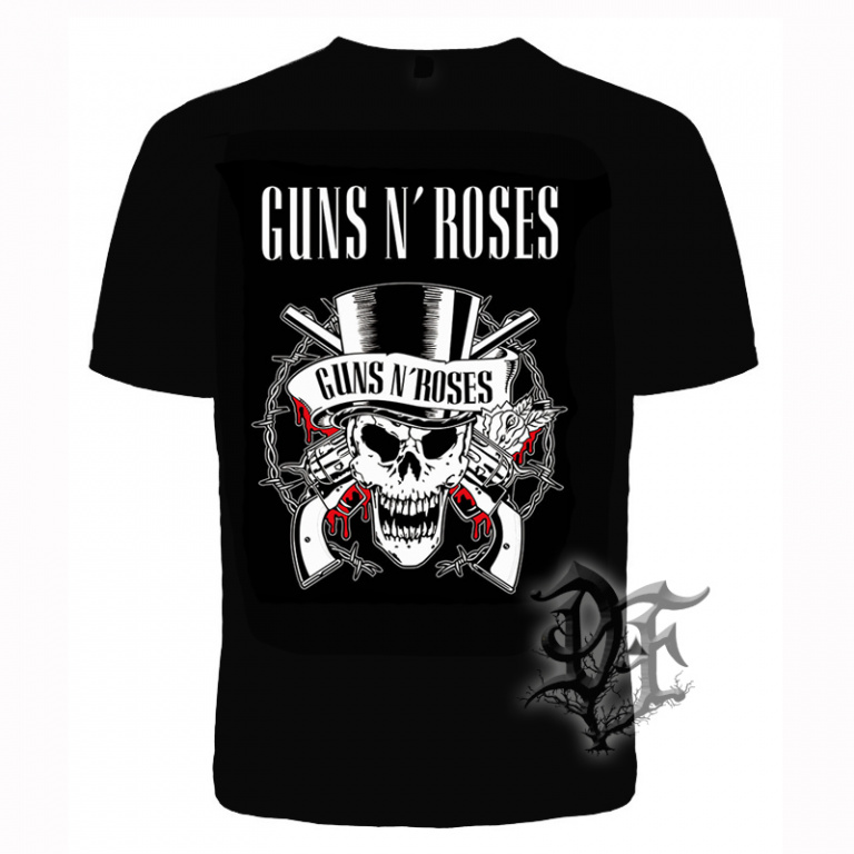 картинка Футболка Guns n Roses черно-белая от магазина Darkforest
