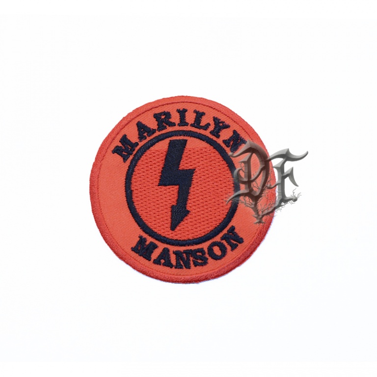 Нашивка Marilyn Manson логотип красный
