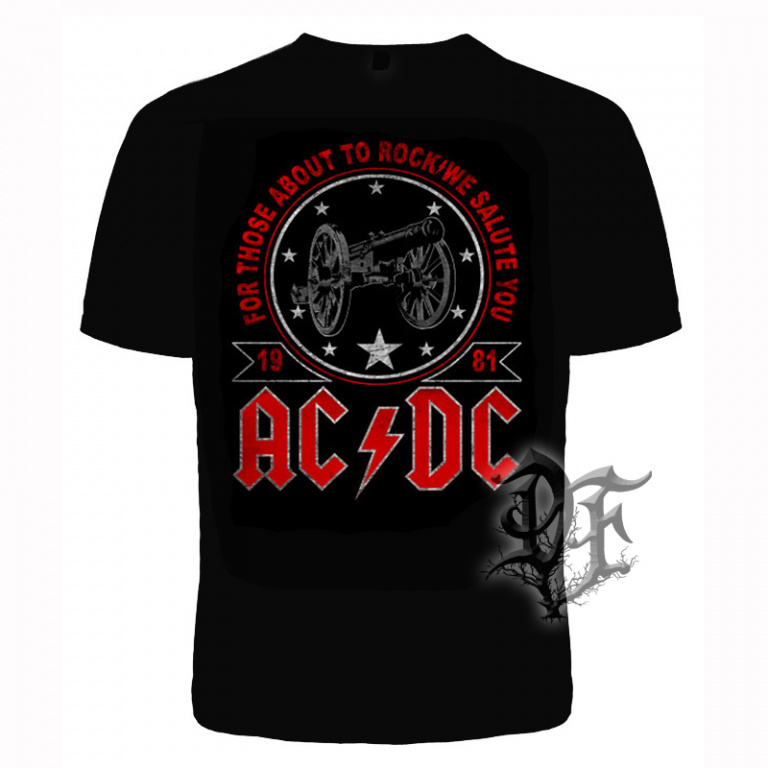 картинка Футболка AC/DC пушка в круге от магазина Darkforest