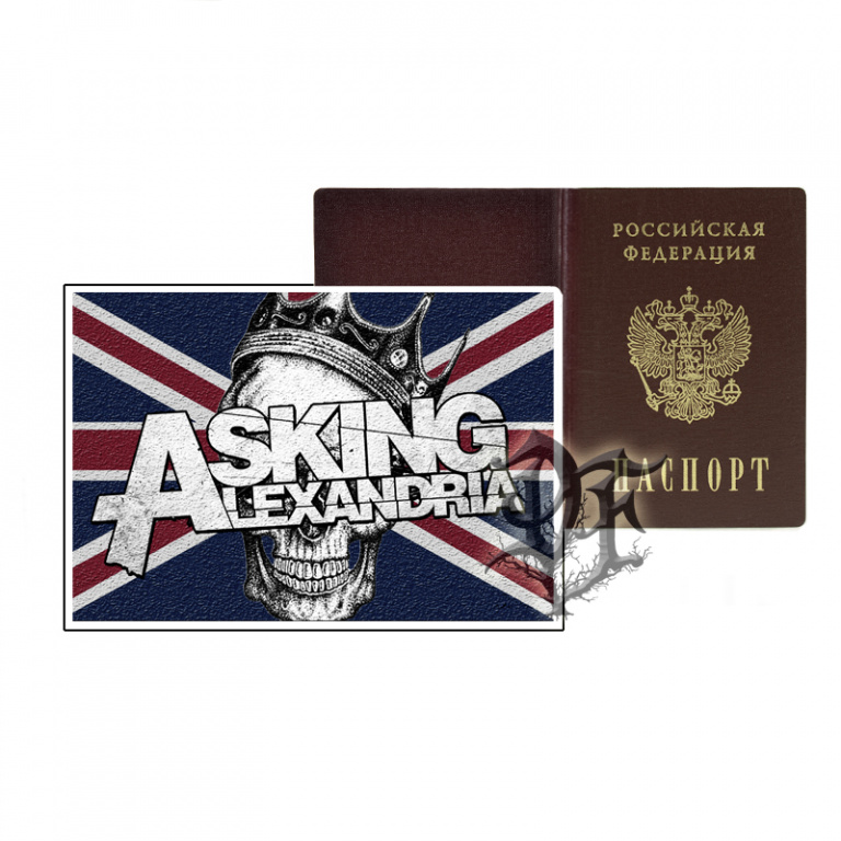 картинка Обложка для паспорта Asking Alexandria череп от магазина Darkforest