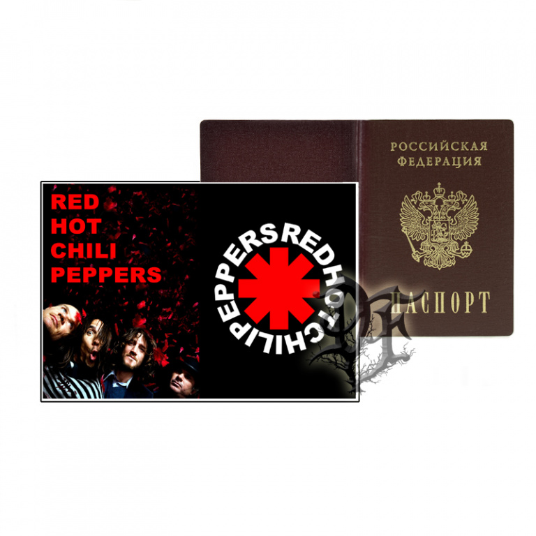 Обложка для паспорта Red Hot Chili Peppers логотип